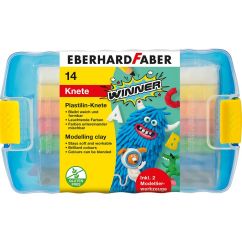 Plastilina 10 culori cutie plastic EBERHARD FABER