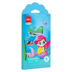 Plastilina 6 culori 120g cutie carton DELI