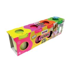 Plastilina usoara Neon 4x130 g FATIH