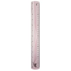 Rigla 30cm flexibila twist me transparenta Color DELI