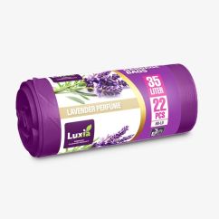 Saci menajeri Lavanda 35l cu urechi HDLD, LUXIA, 22buc/rola