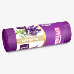 Saci menajeri Lavanda 60l cu urechi HDLD, LUXIA, 14buc/rola