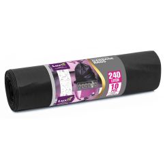 Saci menajeri ultrarezistenti 240l LDPE, LUXIA, 10 buc/rola