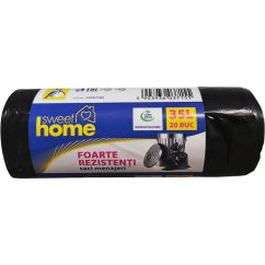 Saci menajeri ultrarezistenti 35l LDPE, SWEET HOME, 15buc/rola