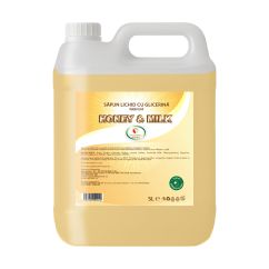 Sapun lichid cu glicerina, parfum Honey & Milk, KOOBIC, 5l