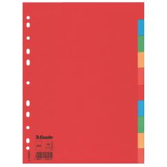 Separatoare carton 10 culori A4 economy ESSELTE