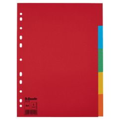 Separatoare carton 5 culori A4 economy ESSELTE