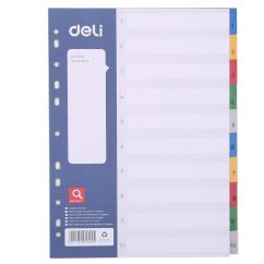 Separatoare index plastic 10 culori DELI