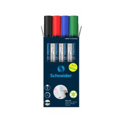 Whiteboard/Flipchart marker Schneider Maxx 290, vf. rotund, 4 culori/set