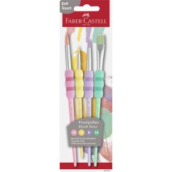 Set 4 pensule soft touch pastel FABER-CASTELL