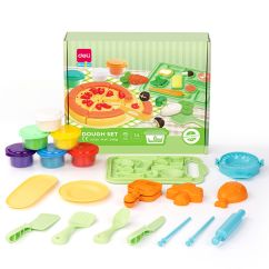 Set creativ plastilina + 14 accesorii pizza, pasta and veggie party DELI