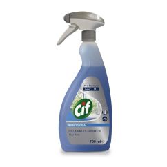 Solutie de curatat geamuri si suprafete, CIF Pro Formula, 750ml