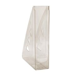 Suport documente vertical plastic OFFICE Products, 70 mm, transparent fumuriu
