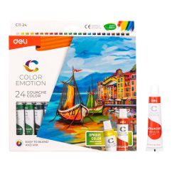 Tempera 24 culori 12ml DELI