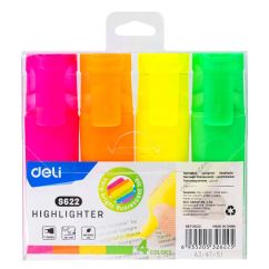 Textmarker set 4 accent S621 Deli