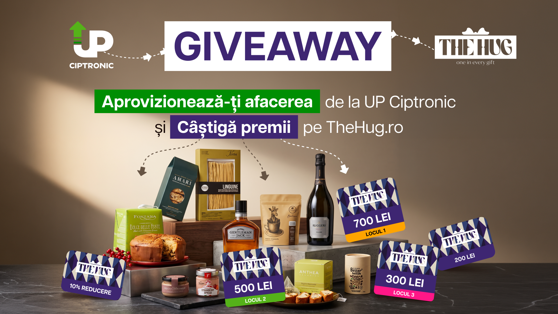 Giveaway UP Ciptronic × TheHug — octombrie 2026